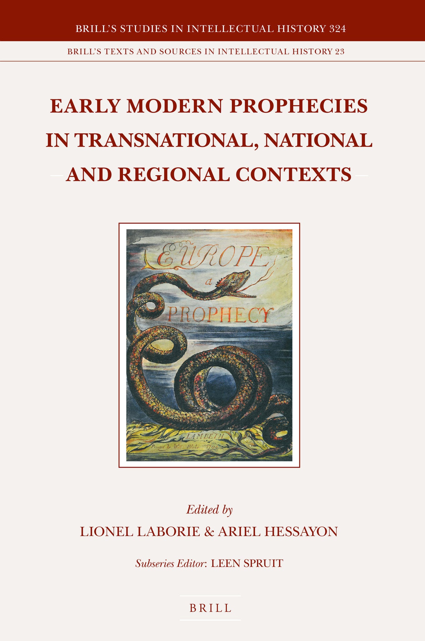 Cover image for Early Modern Prophecies in Transnational, National and Regional Contexts (3 vols.) ISBN 9789004342668